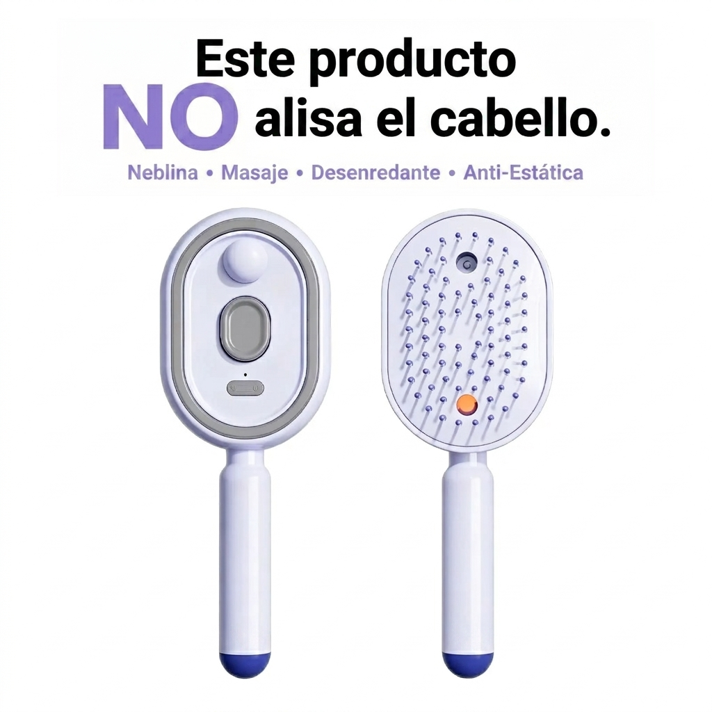 Peine de masaje eléctrico Autolimpiante y antienredos