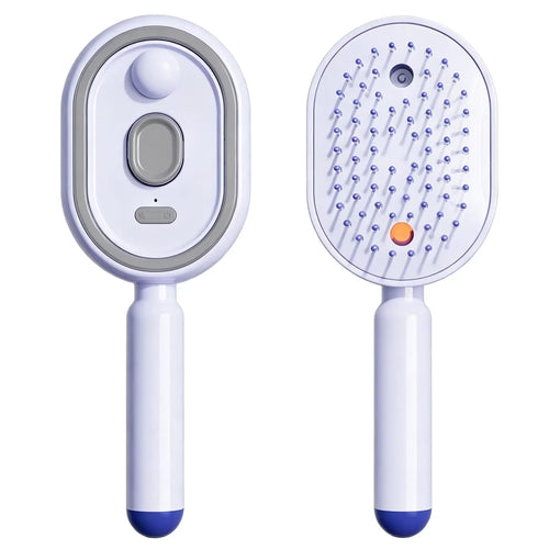 Electric Spray Air Cushion Massage Comb | Self-Cleaning Anti-Tangle | Essential Oil Mist Hair Care Comb | Anti-Static Volumizing Aromatherapy Comb